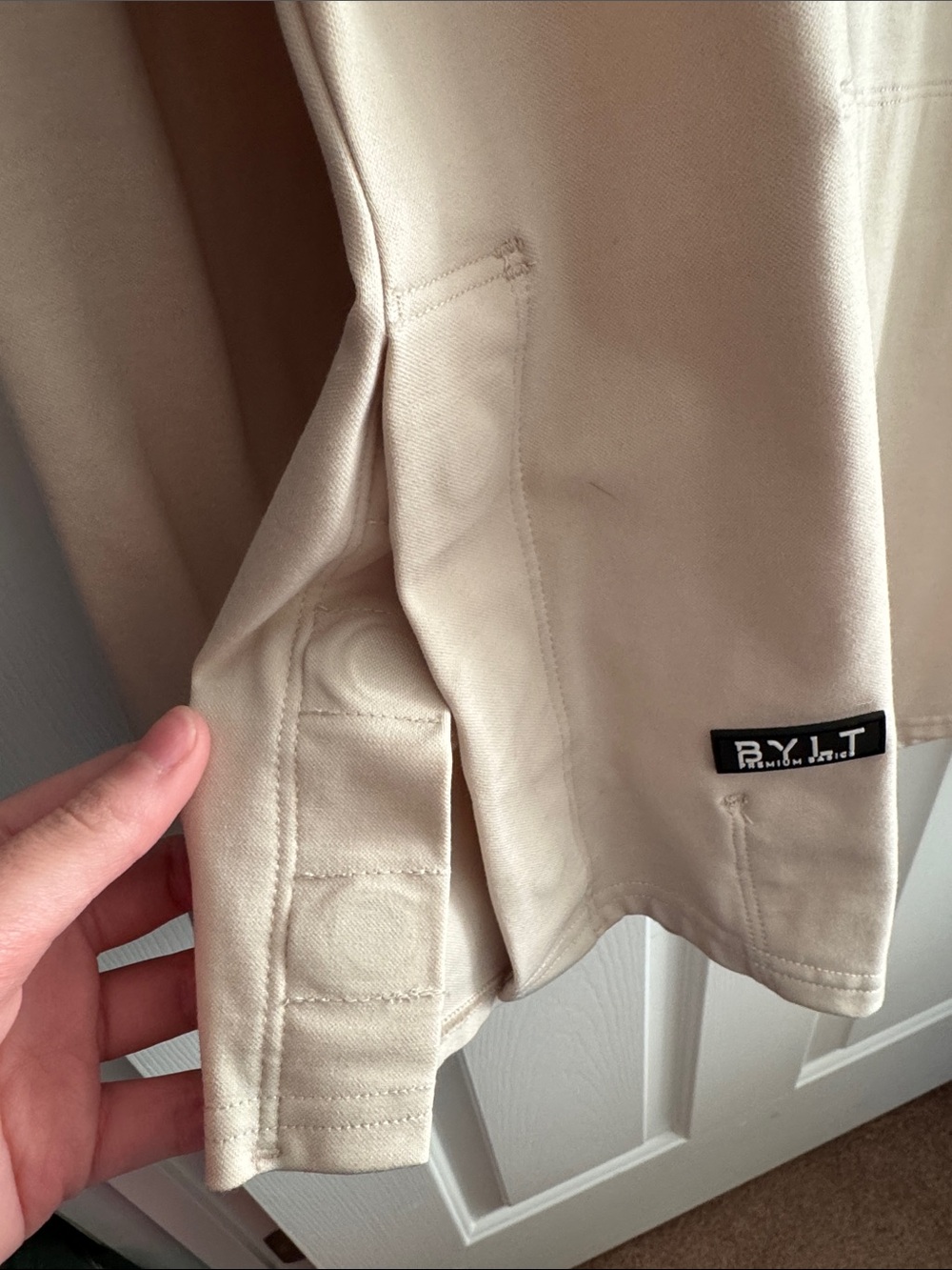 BYLT Basics Half-Zip Pullover - Light Cream - Picture 2 of 6